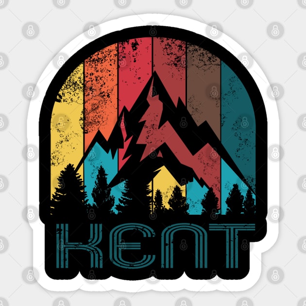 Retro City of Kent T Shirt for Men Women and Kids Sticker by HopeandHobby